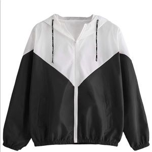 Color block windbreaker